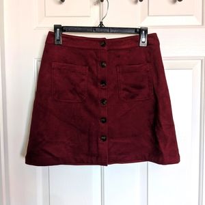 Marine Layer Burgundy Mini Skirt